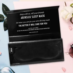 ARIN Pure Silk Sleep Mask - Black