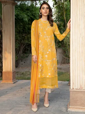 2 Piece Embroidered Silk Suit