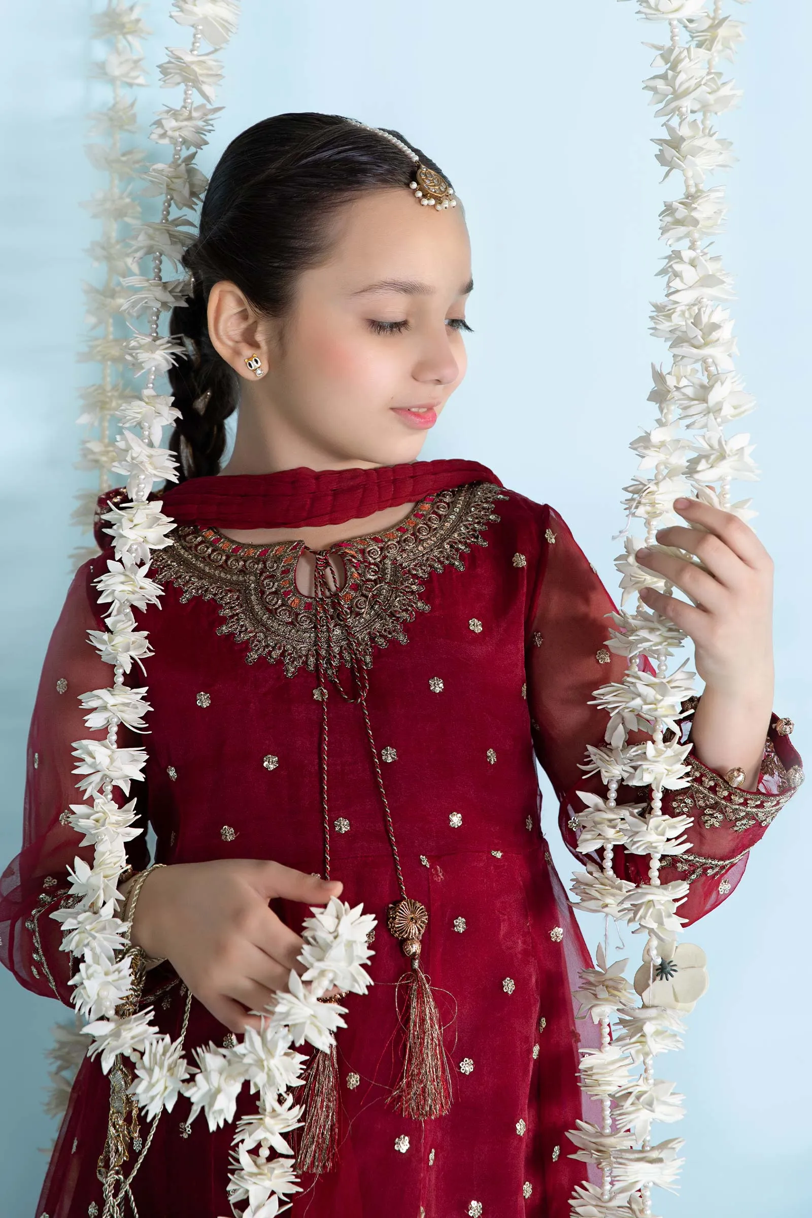 3 Piece Embroidered Organza Suit | MKS-EA24-28