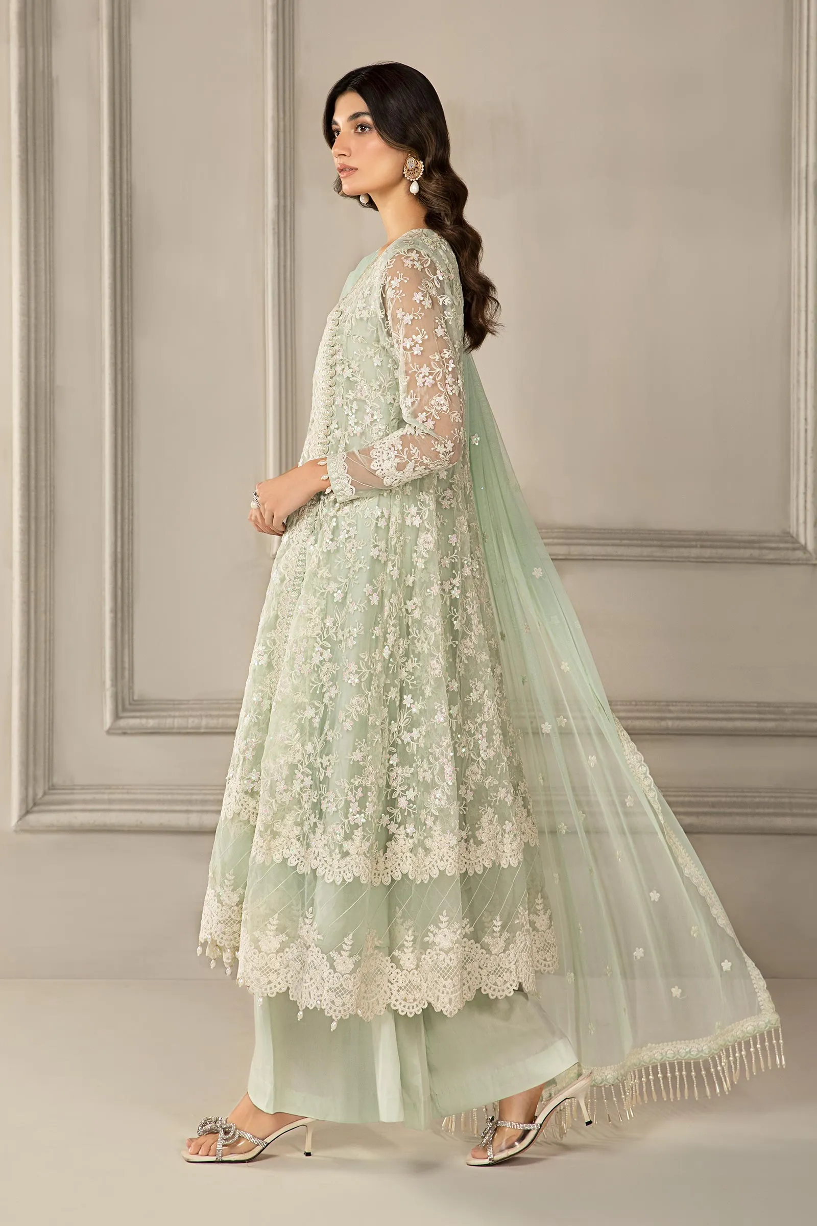 3 Piece Embroidered Organza Suit | SF-EF24-09