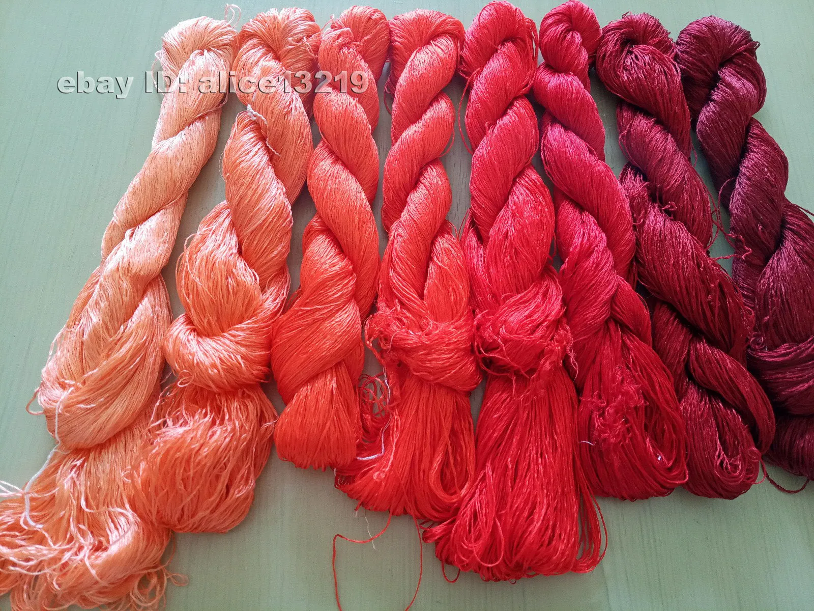 8bundles 100%real mulberry silk,hand-dyed embroidery silk floss/thread N42