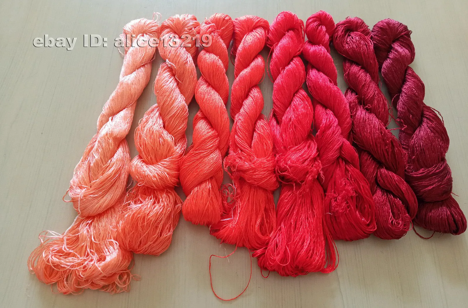 8bundles 100%real mulberry silk,hand-dyed embroidery silk floss/thread N42