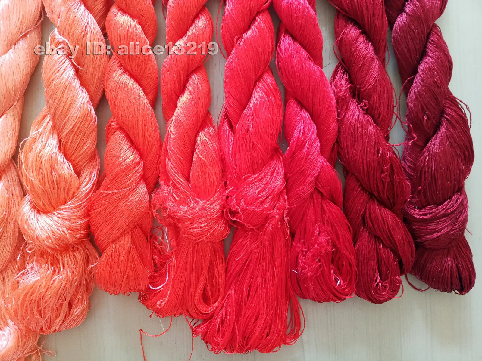 8bundles 100%real mulberry silk,hand-dyed embroidery silk floss/thread N42