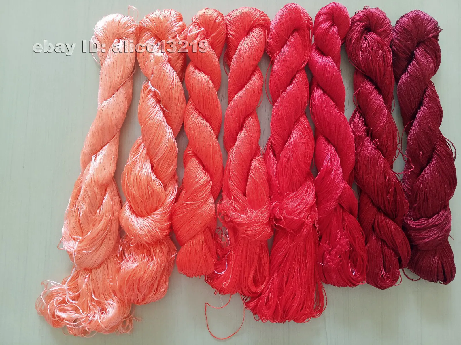 8bundles 100%real mulberry silk,hand-dyed embroidery silk floss/thread N42