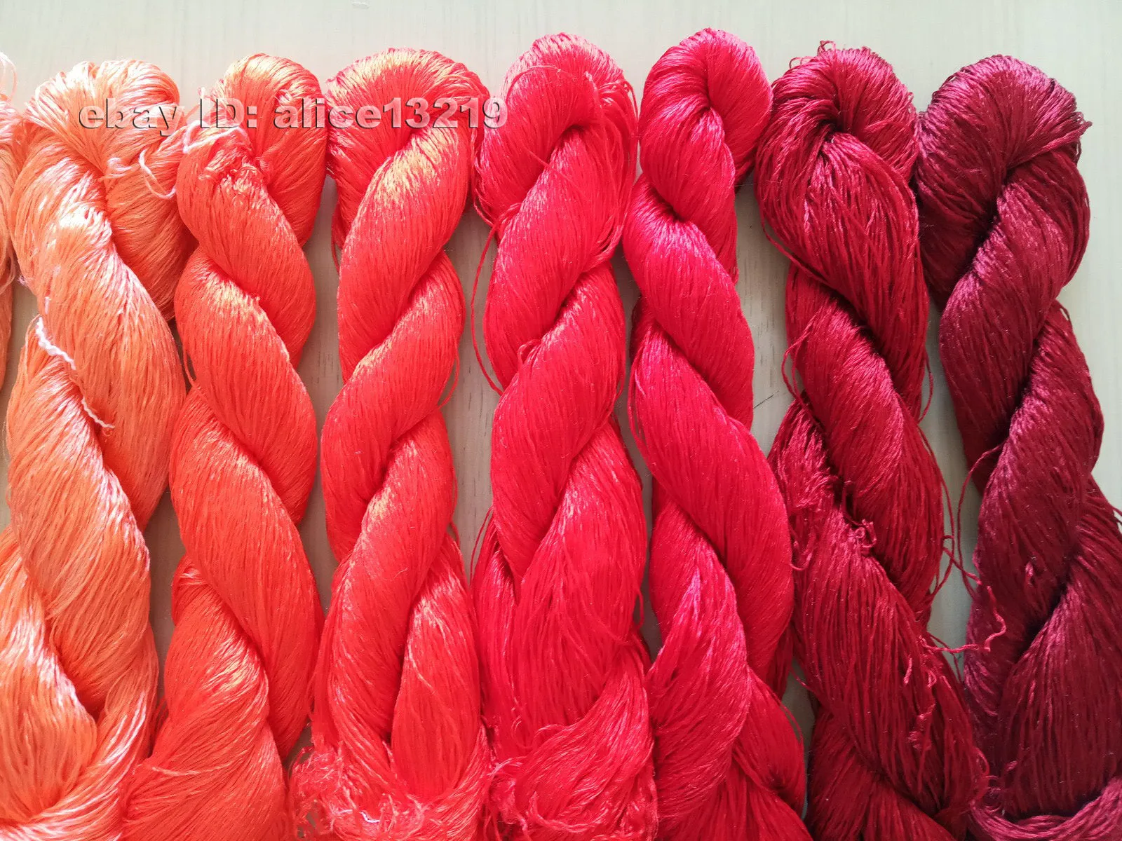 8bundles 100%real mulberry silk,hand-dyed embroidery silk floss/thread N42