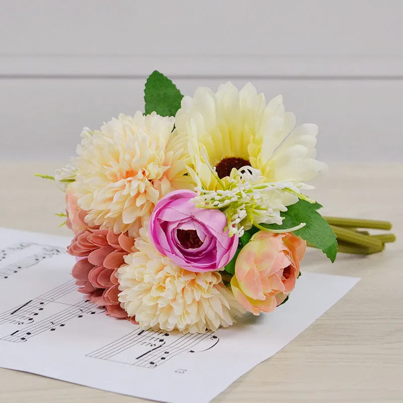 Artificial Flowers Mum Mixed Bouquet Arrangements- 7 Styles