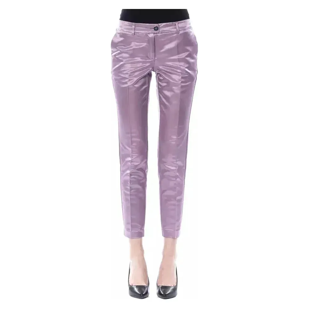 BYBLOS Purple Cotton Women Pant