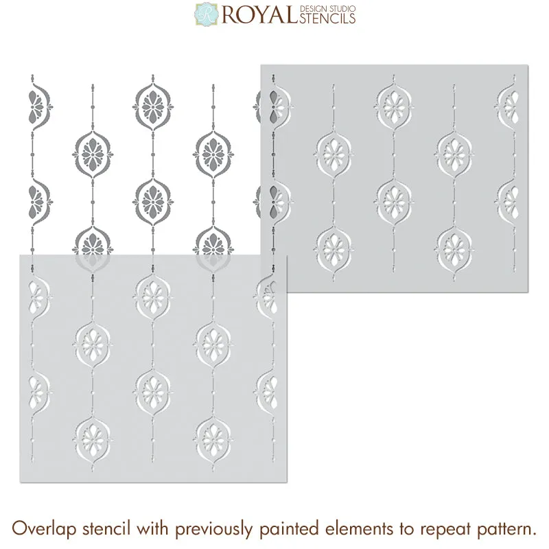 Chatelaine Stripes Wall Stencil