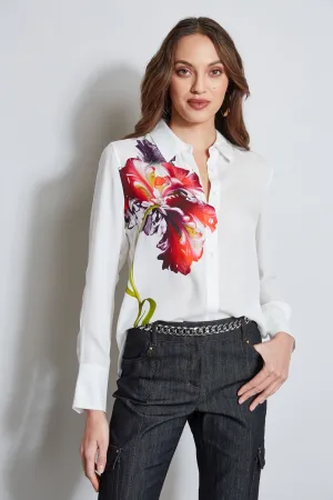 Digital Floral Silk Shirt