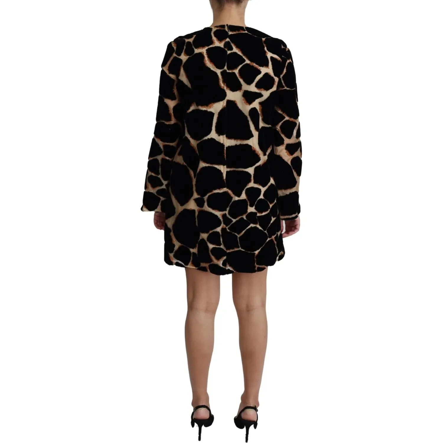 Dolce & Gabbana Chic Giraffe Print Shift Mini Dress