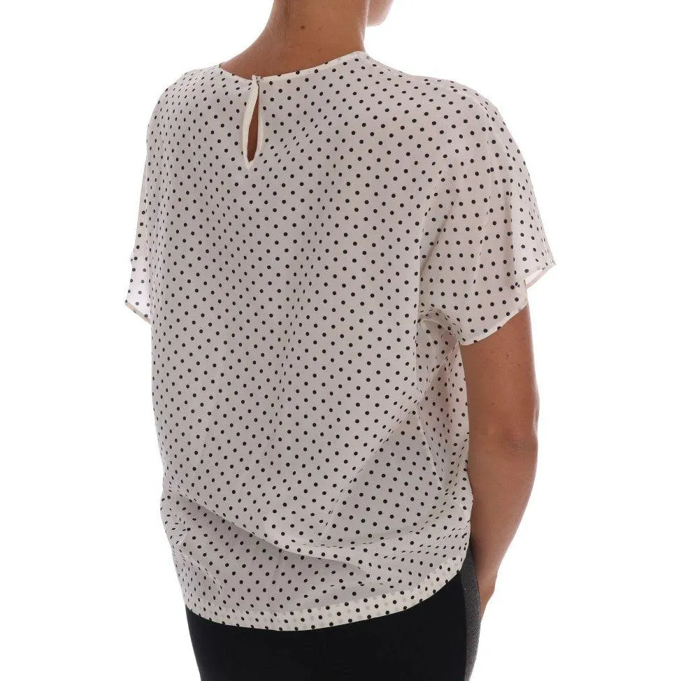 Dolce & Gabbana Chic Polka Dot Silk Blouse