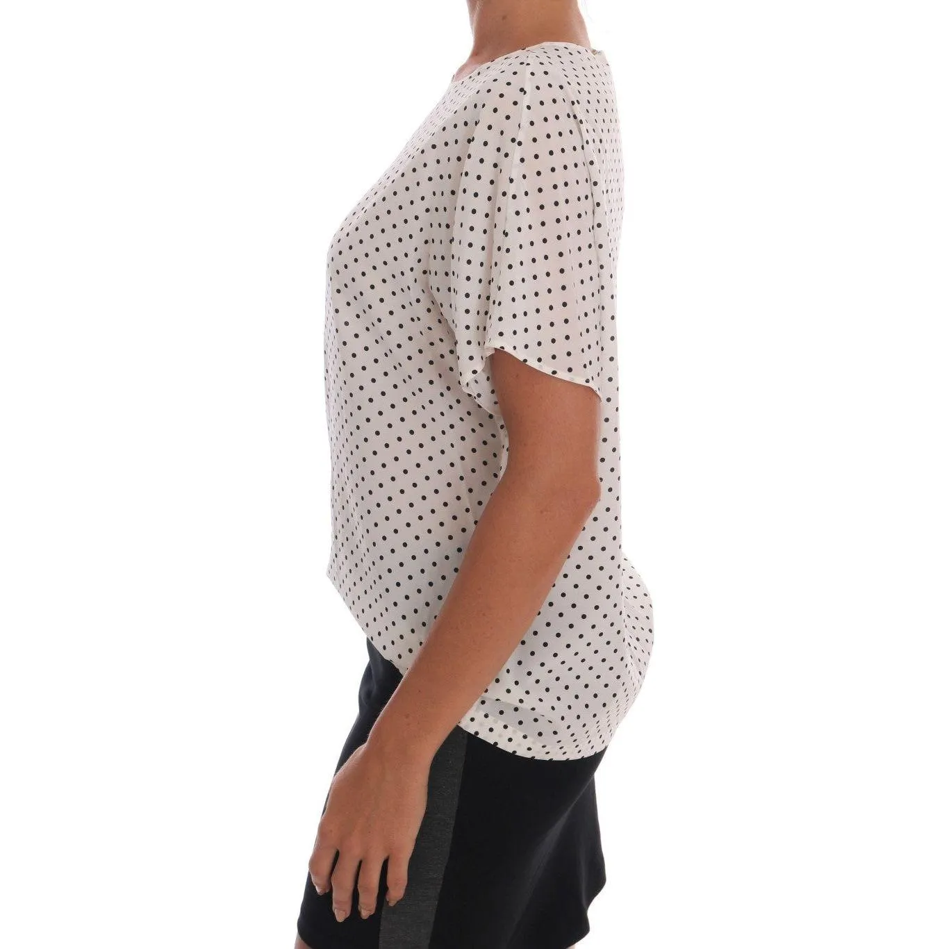 Dolce & Gabbana Chic Polka Dot Silk Blouse