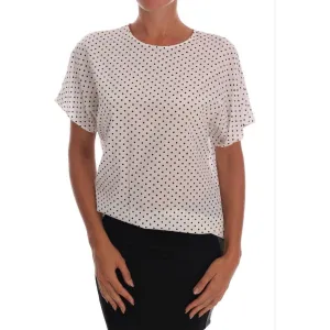 Dolce & Gabbana Chic Polka Dot Silk Blouse