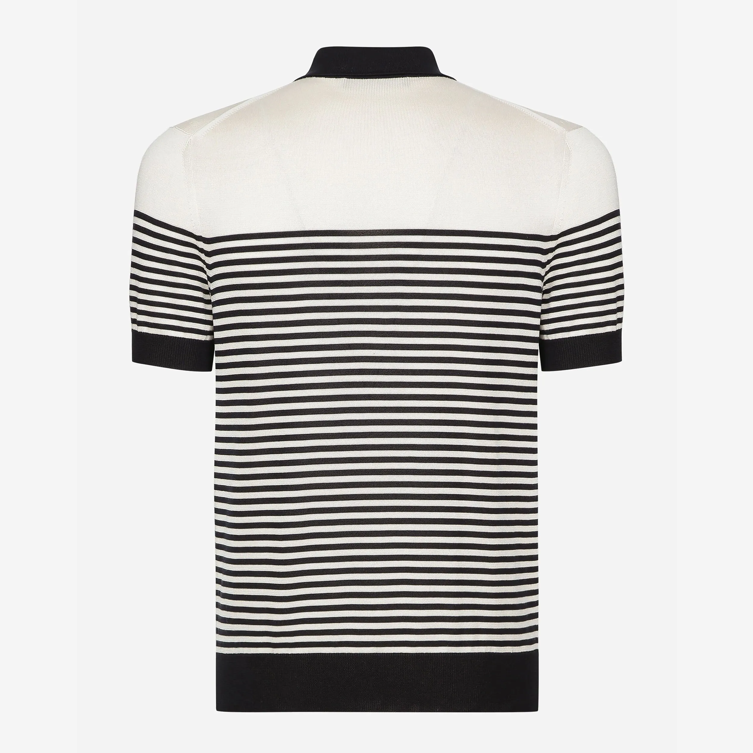 Dolce & Gabbana DG patch Striped Silk Polo Shirt