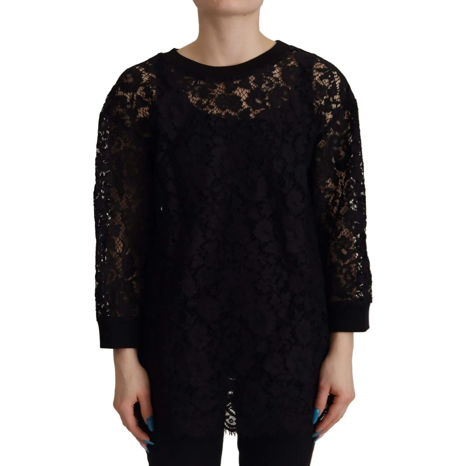 Dolce & Gabbana Elegant Black Long Sleeve Blouse Top