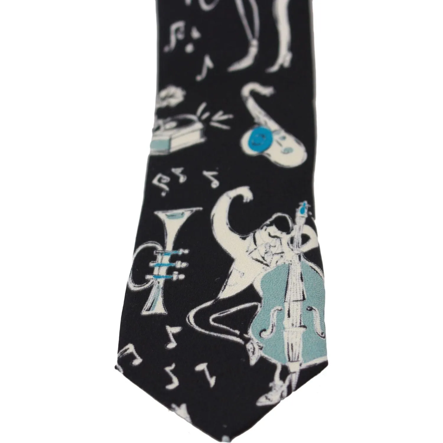 Dolce & Gabbana Elegant Black Music Pattern Silk Neck Tie