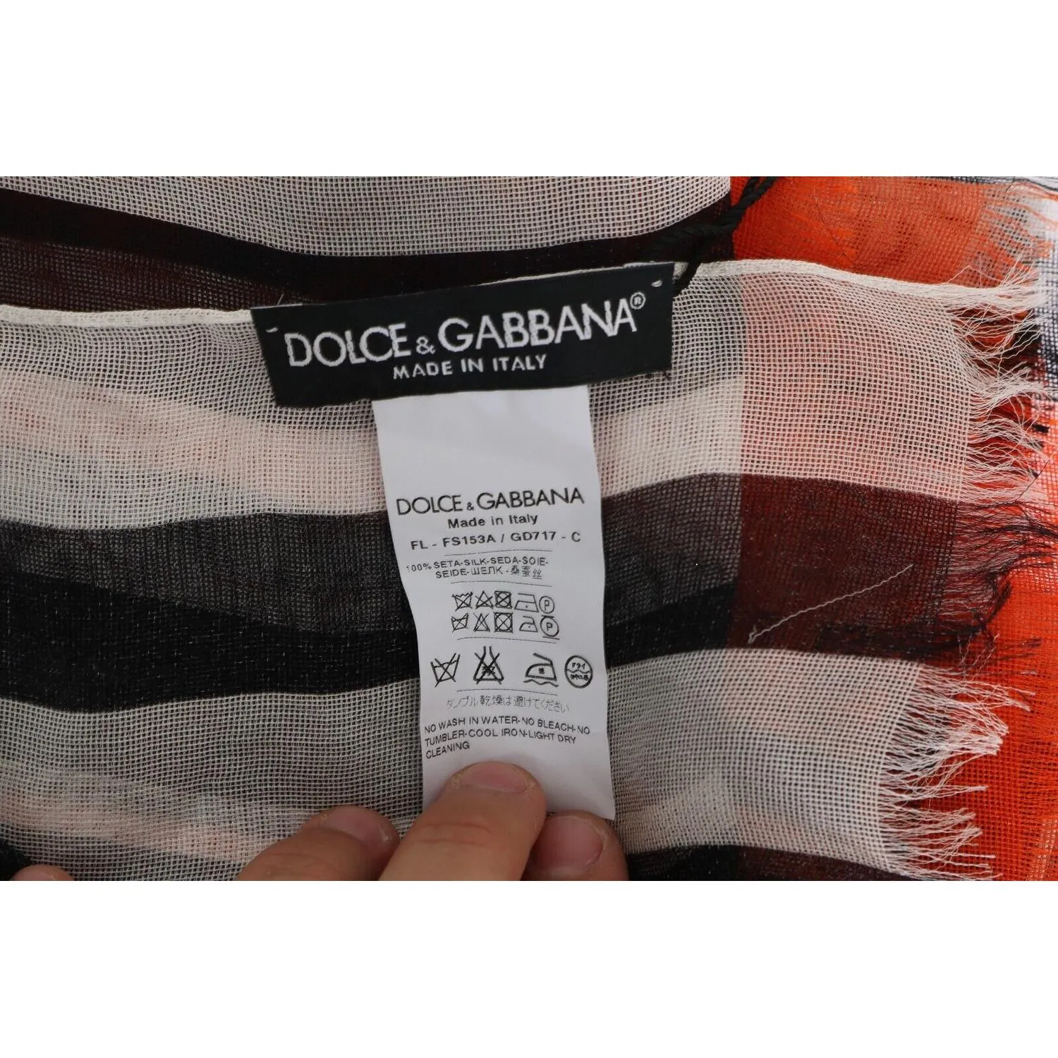 Dolce & Gabbana Elegant Multicolor Silk Fringed Scarf