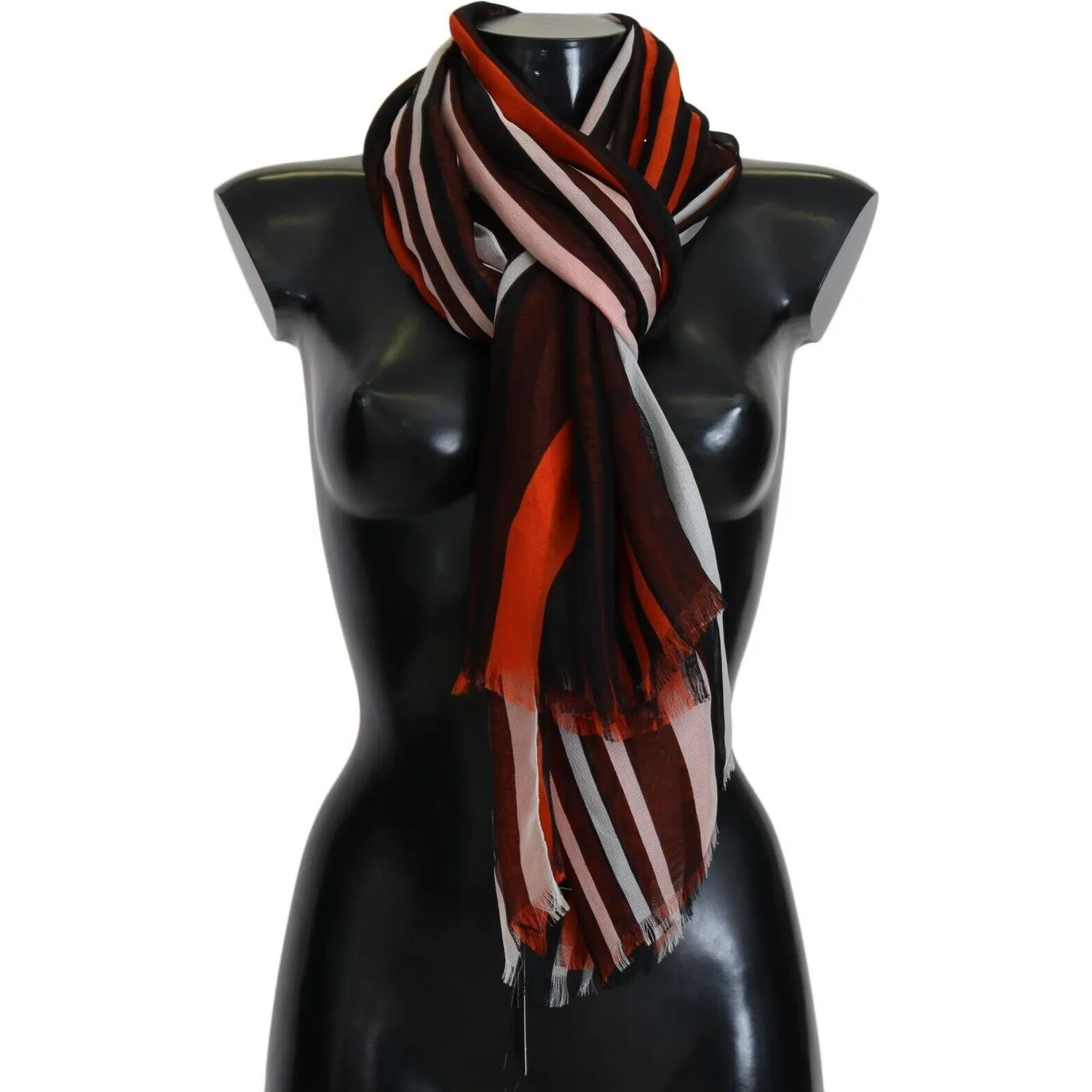 Dolce & Gabbana Elegant Multicolor Silk Fringed Scarf