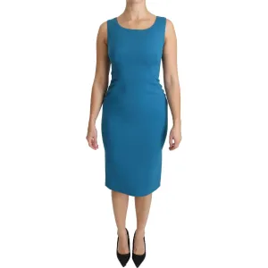 Dolce & Gabbana Elegant Sheath Knee-Length Wool Dress