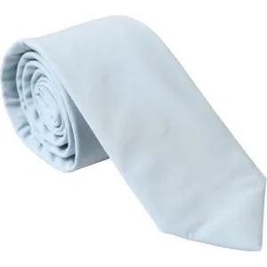 Dolce & Gabbana Light Blue Cotton Adjustable Tie Men