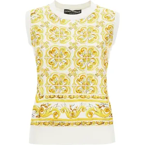 Dolce & Gabbana "silk sleeveless top with mai