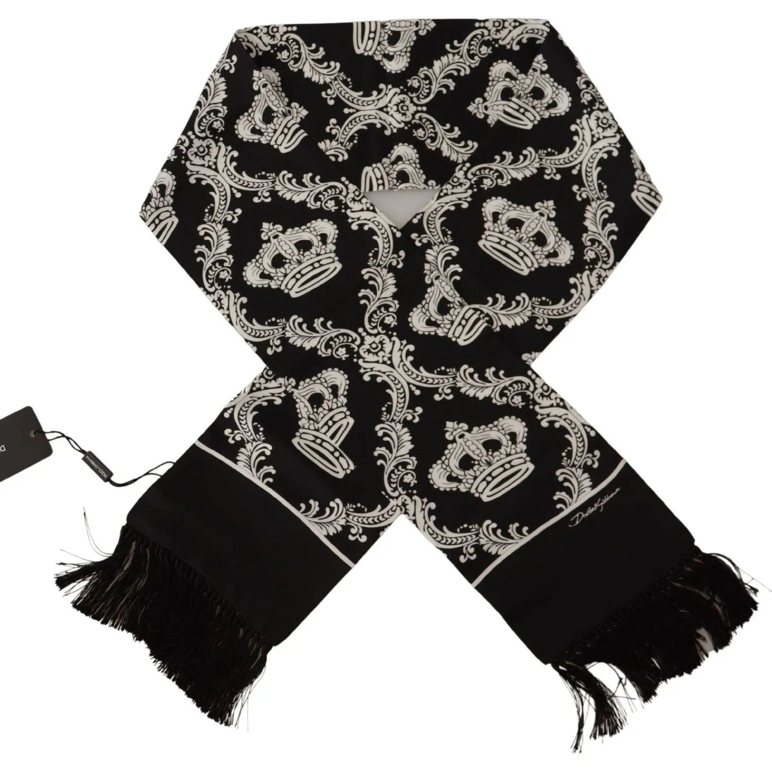 Dolce & Gabbana Regal Crown Silk Men's Scarf