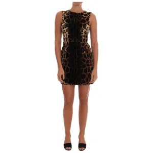 Dolce & Gabbana Sleeveless Leopard Mini Sheath Dress