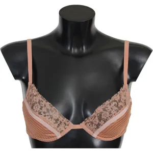 Ermanno Scervino Elegant Nude Lace Push-Up Bra