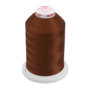 Gunold Rayon Embroidery Thread - Sulky 40 - 5000m - 1058 - Tawny Brown