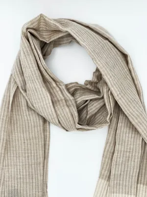 Handwoven 100% Pure Pashmina - TWO-TONED STRIPES