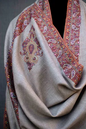 Kashmiri Shawl Hand Embroidery Pure Pashmina Shawl Wrap