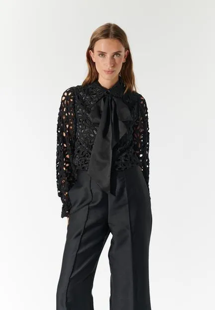 Kikkidea Brocade Black Shirt