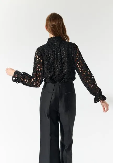 Kikkidea Brocade Black Shirt