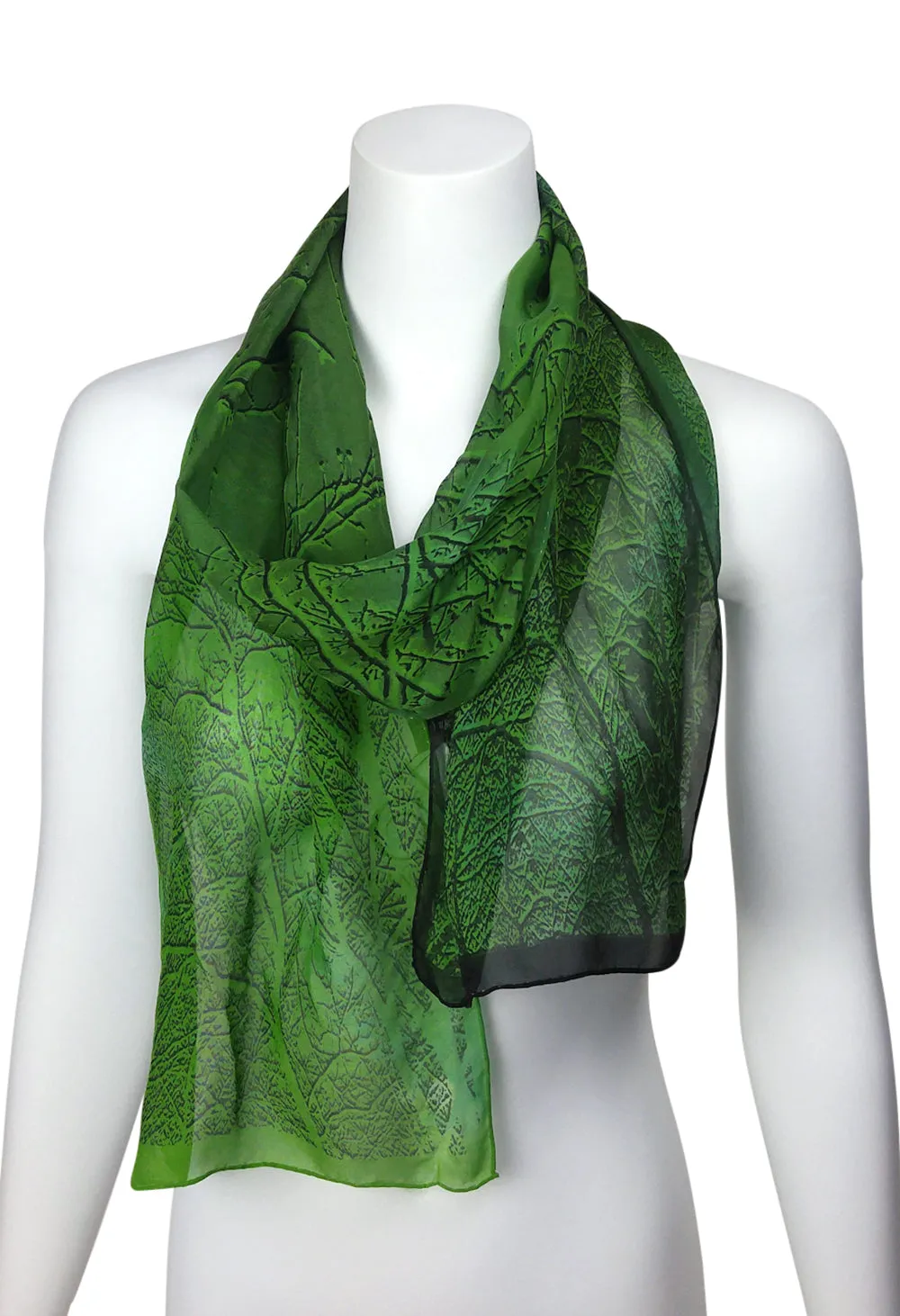 Lace Branches Ombre Silk Scarf, more colours