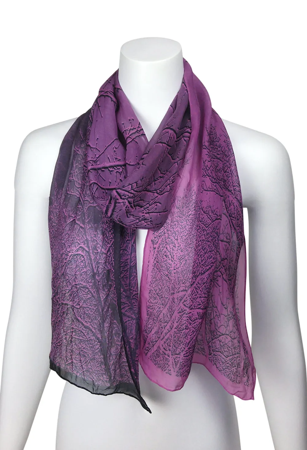 Lace Branches Ombre Silk Scarf, more colours