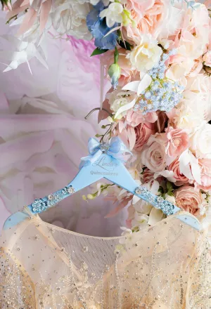 Light blue quinceanera dress hanger