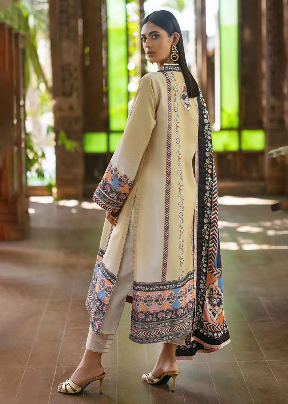 Nirvana Unstitched Silk Edit '24 by Mushq | Taupe