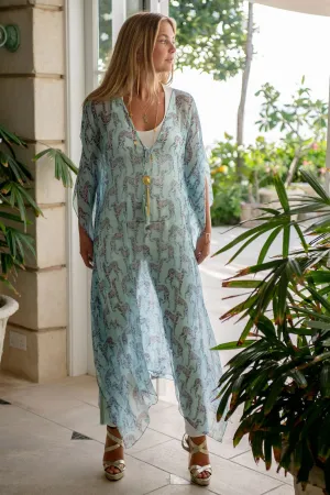 Elegant Silk Chiffon Ellie Kaftan by LURCHER