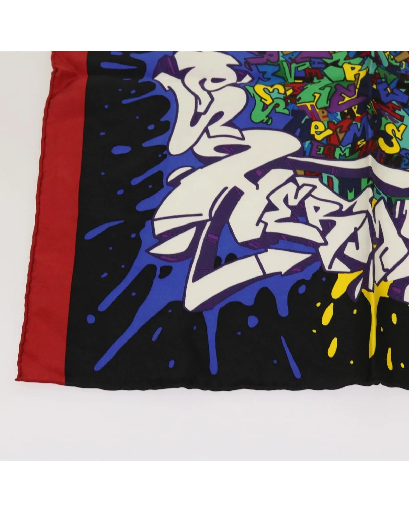 Silk Graffiti Print Scarf