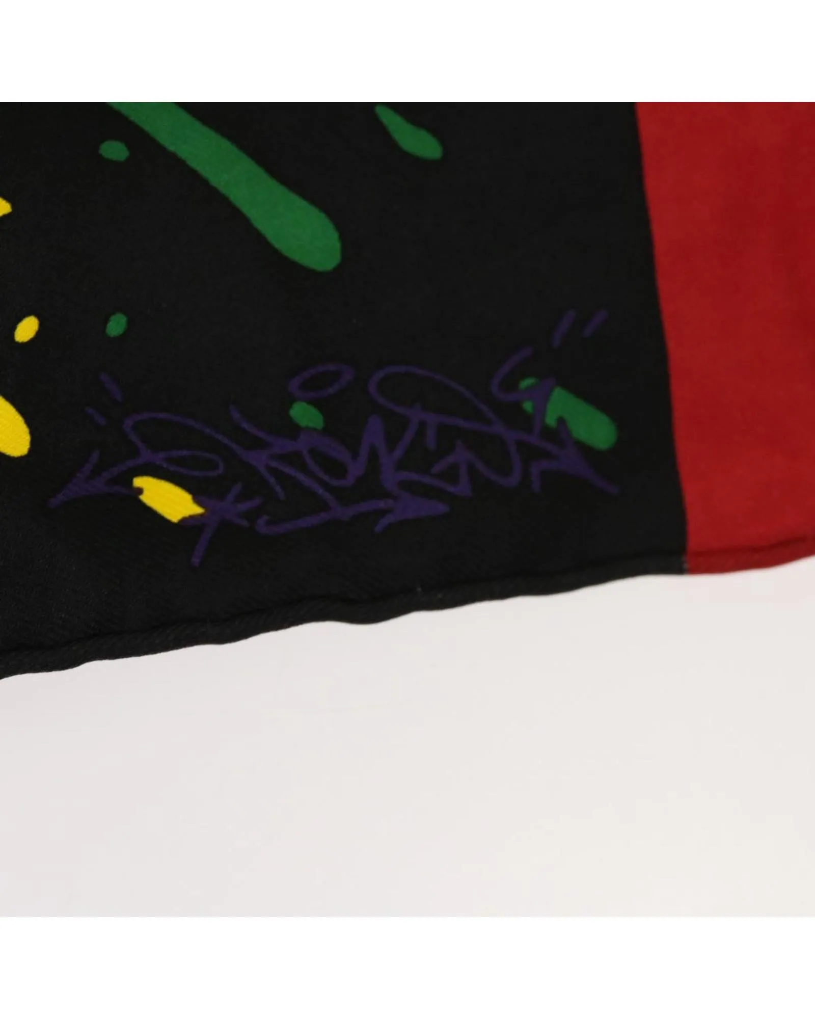 Silk Graffiti Print Scarf