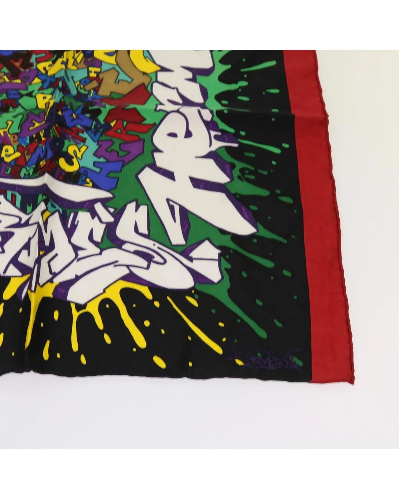 Silk Graffiti Print Scarf