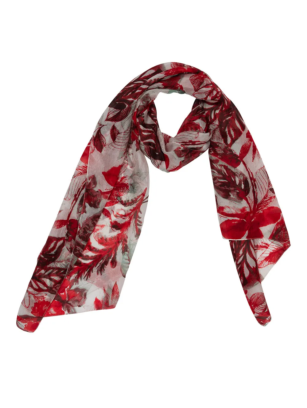 Softly Floral Silk Scarf