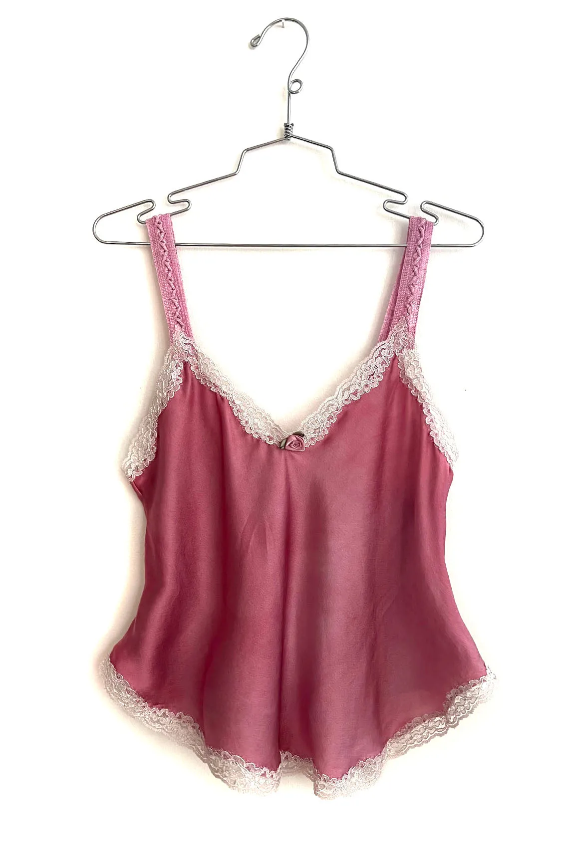 Sonnet Camisole in Rose Silk Charmeuse