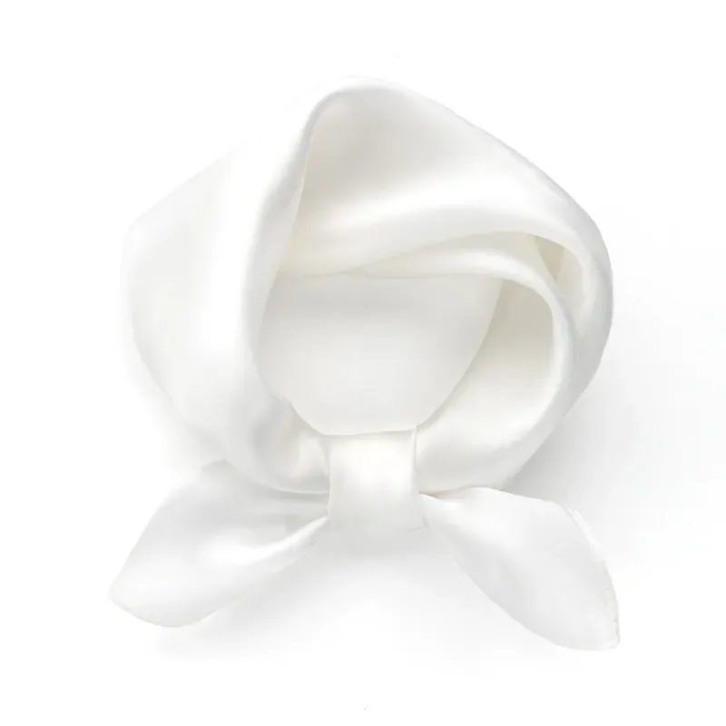 Timeless Ivory Pure Mulberry Silk Scarf Bandana