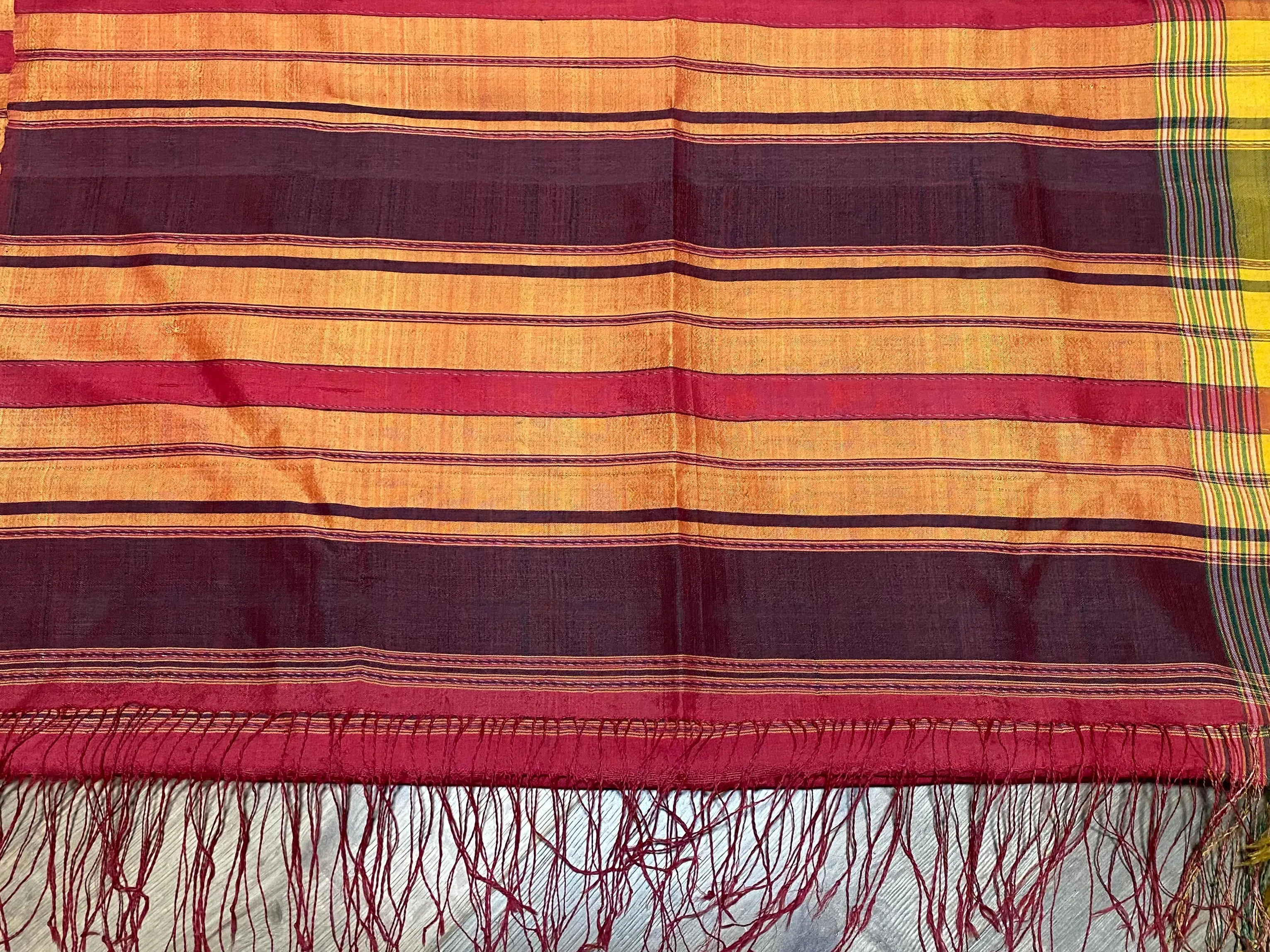 Turkmenistan Vintage Silk Shawl