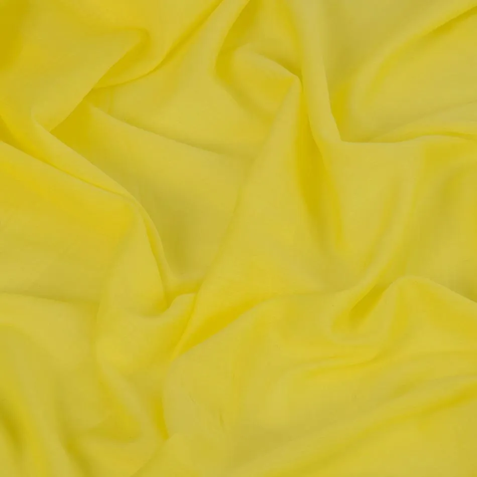 Yellow Cotton Silk Voile 1657